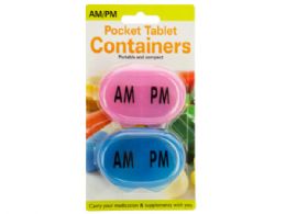 72 Pieces Am/pm Pocket Tablet Containers Set - Pill Boxes and Accesories