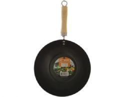 12 Pieces All Purpose Wok With Wood Handle - Frying Pans and Baking Pans