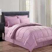 3 Wholesale 8 Pieces Embossed Vine Comforter Set Queen Size In Lavender