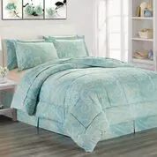3 Pieces 8 Pieces Set Printed Queen Size In Adele Print - Comforters & Bed Sets