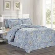 3 Pieces 8 Pieces Set Printed Queen Size In Isla Print - Comforters & Bed Sets