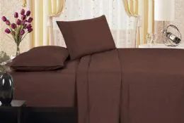 12 Wholesale Embossed Vine Sheet Set King Size In Chocolate