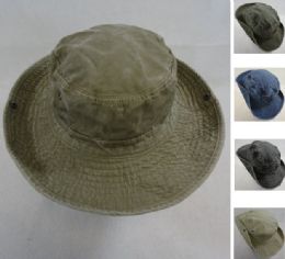 24 Wholesale Washed Floppy Boonie Hat [solid]