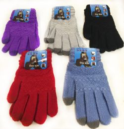 24 Wholesale Women's Assorted Color Texting Gloves