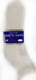 36 Wholesale Women's White Short Diabetic Sock