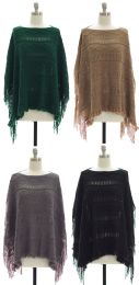 25 Wholesale Women's Pullover Knit Poncho