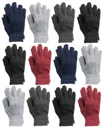 Yacht & Smith Men's Winter Gloves, Magic Stretch Gloves In Assorted Solid Colors Bulk Pack