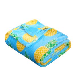 24 Pieces Pineapple Folded Throw Size 50x60 - Fleece & Sherpa Blankets