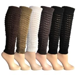 6 Pairs 6 Pairs Of Womens Leg Warmers, Warm Winter Soft Acrylic Assorted Colors By Wsd (slouch) (one Size) - Womens Leg Warmers