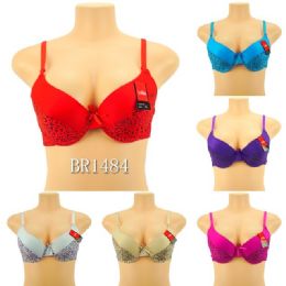 72 Wholesale Women's Soft Bras Assorted Colors And Sizes With Leopard Print