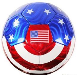 10 of Official Size Metallic Usa Flag Soccer Balls