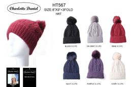 36 Pieces Slouch Pom Pom Winter Beanie - Fashion Winter Hats