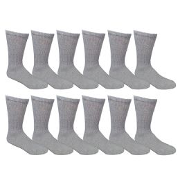 Yacht & Smith Women's Cotton Crew Socks Gray Size 9-11