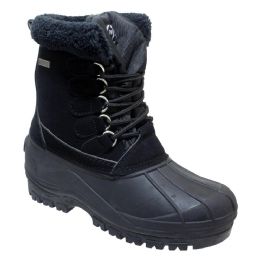 12 Wholesale Women's Waterproof Snow Boots In Black