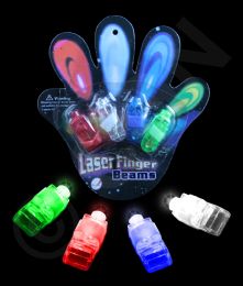 120 Wholesale Led Light Up Finger Lights - Assorted 4ct