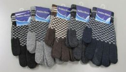 180 Pairs Mens Wool Thermal Stretch Winter Gloves - Knitted Stretch Gloves