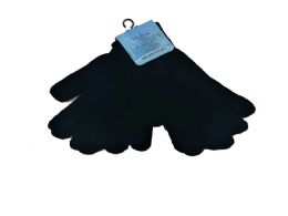 72 of Mens Stretch Knit Magic Gloves Black