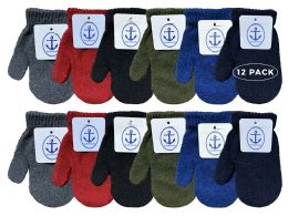 12 Pairs Yacht & Smith Kids Warm Winter Colorful Magic Stretch Mittens Age 2-8 - Kids Winter Gloves