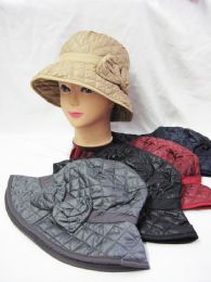 36 Wholesale Ladies Winter Bucket Hat With Bow