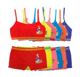 144 Wholesale Girls Seamless Bra & Boxer Set