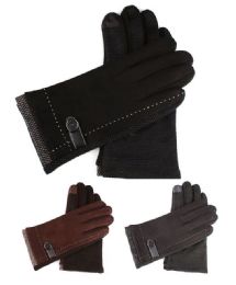 72 Wholesale Womans Fashion Winter Texting Gloves With Gripper Palm