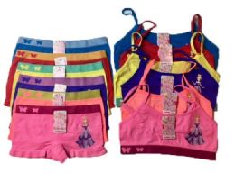 144 Wholesale Girls Seamless Bra & Boxer Set