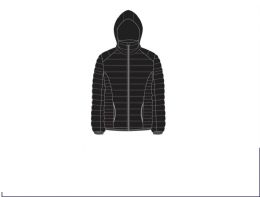 12 Pieces Men's Quilted Jacket With Detachable Hood In Black - Mens Jackets