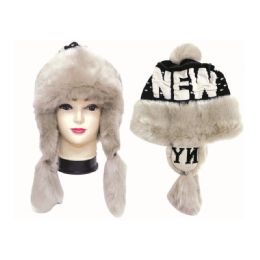 12 Pieces Winter Fashion Ladies New York Fur Hat - Winter Helmet Hats