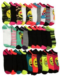 600 Pairs 30 Pairs Of Wsd Womens Ankle Socks, Low Cut Sports Sock - Assorted Styles - Womens Ankle Sock