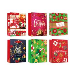 96 Units of Gift Bag Xmas Two Pack In Medium - Gift Bags Christmas