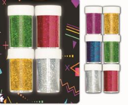 96 Wholesale Four Color Glitter Shaker