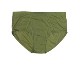 72 Wholesale Mens Cotton Brief In Green