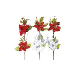 144 Wholesale Nine Inch Poinsettia With Pine Cone And Berries