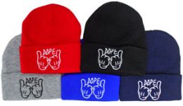 48 Pieces Ski Hat Dope With Hands - Winter Sets Scarves , Hats & Gloves
