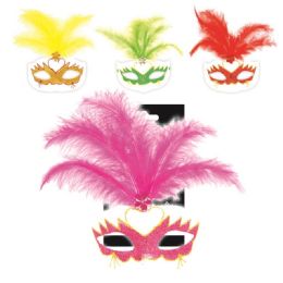 120 Wholesale Feather Masquerade Mask