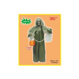 24 Pieces Thirty Six Inch Hanging Ghost With Light Up Lantern - Costumes & Accessories