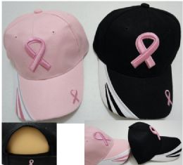 36 Units of Breast Cancer Awareness Ribbon Hat - Breast Cancer Awareness Socks
