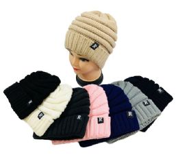 48 Pieces Chunky Knit Soft Stretch Beanie - Winter Beanie Hats