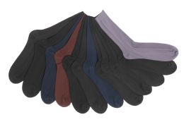 60 Pairs Mens Ribbed Solid Color Dress Socks - Mens Dress Sock