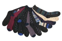 60 Pairs Mens Elegant Patterned Dress Socks - Mens Dress Sock