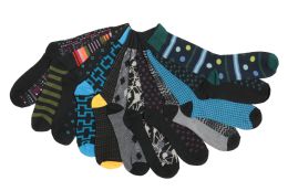 60 Pairs Mens Funky Printed Dress Socks, Mixed Patterns - Mens Dress Sock