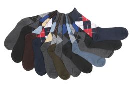 60 Wholesale Mens Argyle Dress Socks
