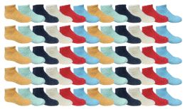 60 Pairs Yacht & Smith Kids Solid Colored Fuzzy Socks , Sock Size 4-6 - Girls Crew Socks
