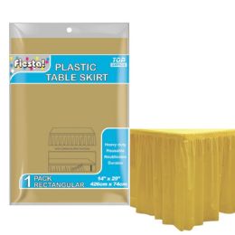72 Wholesale Table Skirt Gold