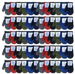 60 Pieces Yacht & Smith Kids Warm Winter Colorful Magic Stretch Mittens Age 2-8 - Kids Winter Gloves