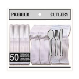 48 Wholesale 48 Count Clear Cutlery