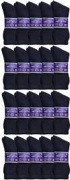 60 of Yacht & Smith Men's Loose Fit NoN-Binding Soft Cotton Diabetic Crew Socks Size 10-13 Navy