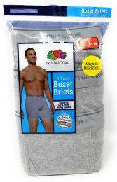 48 Pieces Fruit Of The Loom Men's Slightly Irregular Boxer Briefs 3-Pack - Mens Underwear