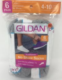 30 Wholesale White Gildan Men's Low Cut Cushioned Socks 6-Pack