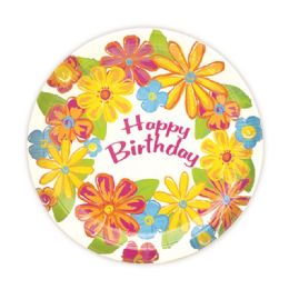 144 Pieces Seven Inch Eight Count Birthday Paper Plate - Party Paper Goods